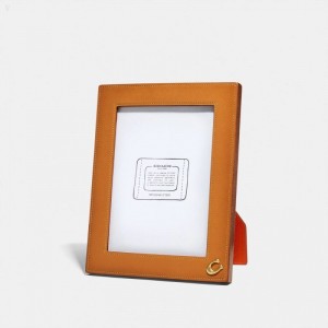 Coach Picture Frame - Men's Accessories - Beige Bright Orange | TWUW7579