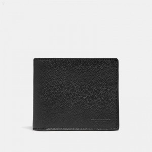 Coach Id Billfold Wallet - Men's Wallets - Black Antique Nickel / Black | APSH2500