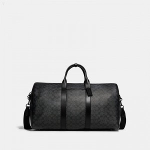 Coach Gotham Duffle In Signature Canvas - Men's Duffle Bags - Black Copper / Charcoal | OADK0477