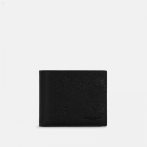 Coach 3 In 1 Wallet - Men's Wallets - Black | SDJD3956