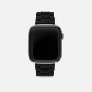 Coach Apple Watch® Strap,42 Mm And 44 Mm - Men's Watches - Black | PTTJ9981