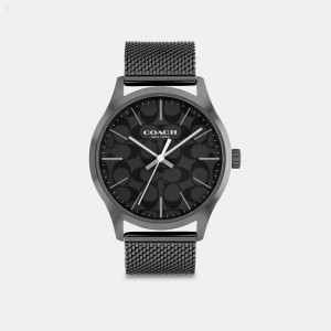 Coach Baxter Watch,39 Mm - Men's Watches - Black | LZHW9384
