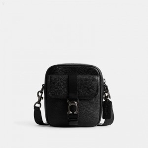 Coach Beck Crossbody - Men's Crossbody Bags - Black | CNJA5733