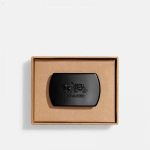 Coach Boxed Horse And Carriage Plaque Belt Buckle - Men's Belts - Black | IYGH1019