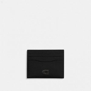 Coach Card Case - Men's Wallets - Black | DWCL8188