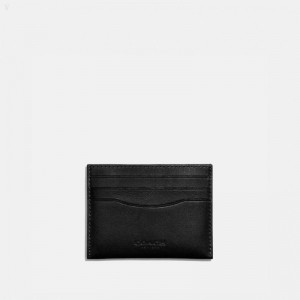 Coach Card Case - Men's Wallets - Black | HXAO5455