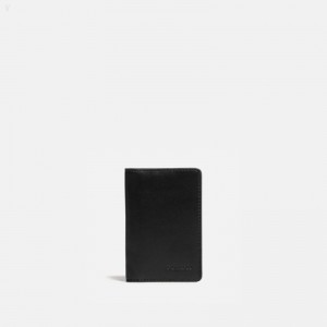 Coach Card Wallet - Men's Wallets - Black | QZWG4126
