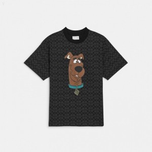 Coach Coach | Scooby Doo! Signature T Shirt - Men's T Shirts - Black | AMOG4210
