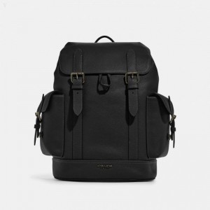 Coach Hudson Backpack - Men's Backpacks - Black | CQPR9614