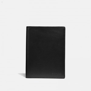 Coach Passport Case - Men's Accessories - Black | LXNN4183