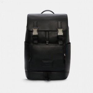 Coach Track Backpack - Men's Backpacks - Black | ESOI3943