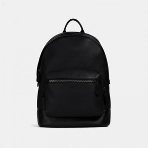 Coach West Backpack - Men's Backpacks - Black | TRGQ9735