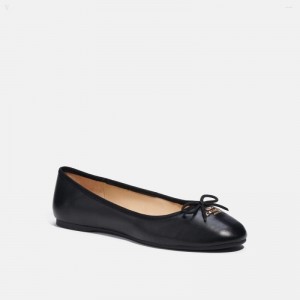 Coach Alina Ballet - Women's Flat Shoes - Black | ADWY3589