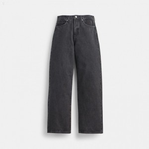 Coach Loose Fit Jeans - Women's Jeans - Black | DMCH5730
