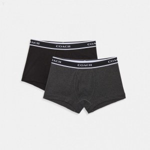 Coach Boxer Set - Men's Shorts - Black / Dark Grey | HXFN5068