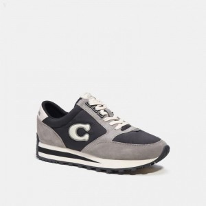 Coach Runner Sneaker - Men's Sneakers - Black / Grey | ZBEM3637