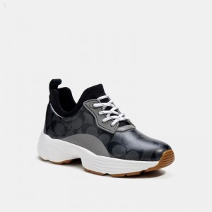 Coach C270 Runner - Women's Sneakers - Black / Grey | YAKB3800