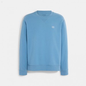 Coach Lounge Crewneck Sweatshirt - Men's Sweatshirt - Blue Heaven | ETDR0117