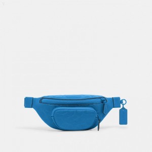 Coach Sprint Belt Bag 24 In Signature Leather - Men's Crossbody Bags - Blue | YYIF4038