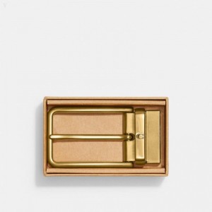 Coach Boxed Harness Belt Buckle - Men's Belts - Brass | YTGC2342