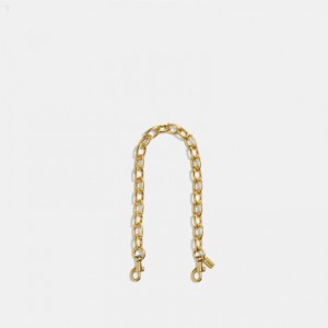 Coach Signature Link Chain Strap - Men's Accessories - Brass | YNUZ6229