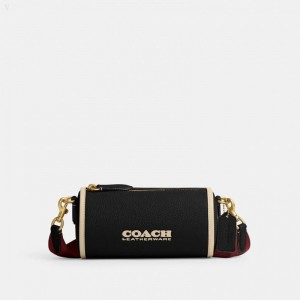 Coach Orion Barrel Bag - Men's Handbag - Brass / Black | HEYT9451