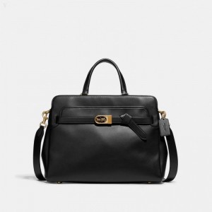 Coach Tate Carryall 38 - Women's Carryalls - Brass / Black | PEWV2377