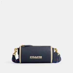 Coach Orion Barrel Bag - Men's Handbag - Brass / Blue | MEGH2140