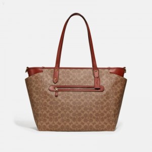 Coach Baby Bag In Signature Canvas - Women's Handbag - Brass / Brown / Rust | PJZS4524