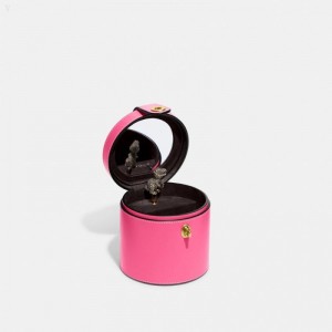 Coach Boxed Jewelry Box - Men's Accessories - Brass / Confetti Pink | JVFO4651