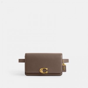 Coach Bandit Belt Bag - Women's Handbag - Brass / Dark Stone | MXHR6278