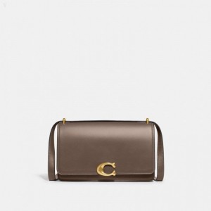 Coach Bandit Shoulder Bag - Women's Handbag - Brass / Dark Stone | UOAB9801