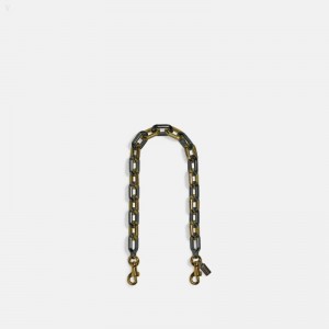 Coach Link Chain Strap - Men's Accessories - Brass / Pewter | PTRP6625