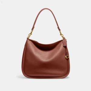 Coach Cary Shoulder Bag - Women's Handbag - Brass / Saddle | XOWK0725
