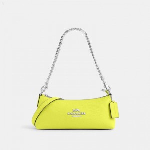 Coach Charlotte Shoulder Bag - Women's Shoulder Bags - Bright Yellow | WSLY8938