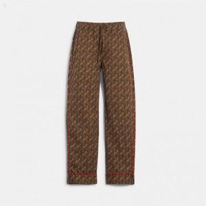 Coach Pajama Bottoms - Men's Shorts - Brown Red | FSND6439