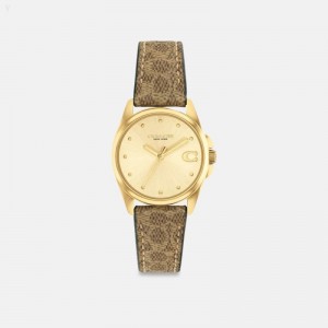 Coach Greyson Watch,28 Mm - Women's Watches - Brown | FBHK0156