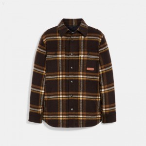 Coach Tweed Jacket - Men's Jackets - Brown / Multicolor | OHVC7260