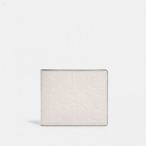Coach 3 In 1 Wallet In Signature Leather - Men's Wallets - Chalk | AJNX6324