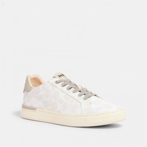 Coach Clip Low Top Sneaker - Men's Sneakers - Chalk | LHEJ3600