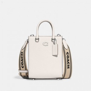 Coach Tote 16 With Signature Canvas Detail - Men's Bags - Chalk | WDDJ7584