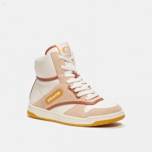 Coach High Top Sneaker - Women's Sneakers - Chalk / Beechwood | ZKCY4612