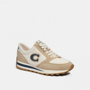 Coach Runner Sneaker - Women's Sneakers - Chalk / Deep Navy | CIIU5659