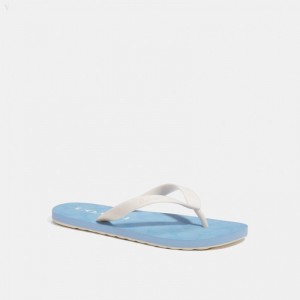 Coach Zak Flip Flop - Women's Sandals - Chambray | BFFQ7503
