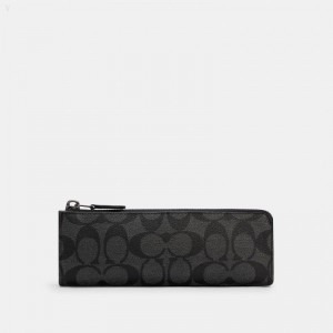 Coach Organizational Case In Signature Canvas - Men's Accessories - Charcoal | KKOD7091