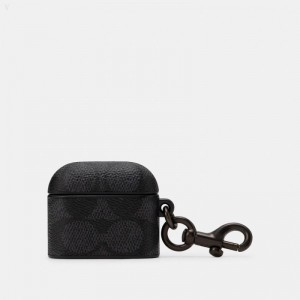 Coach Airpods 3 Rd Generation Case In Signature Canvas - Women's Accessories - Charcoal | WRWJ1150