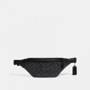 Coach Charter Belt Bag 7 In Signature Canvas - Women's Belt Bags - Charcoal | MODM4512