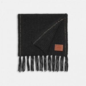 Coach Chunky Oversized Muffler - Women's Scarves - Charcoal | AYFO9729