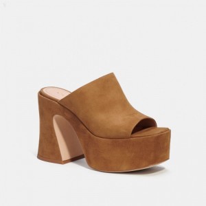 Coach Bobi Platform Sandal - Women's Sandals - Coconut | JHPF2362