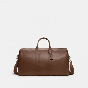Coach Gotham Duffle - Men's Duffle Bags - Dark Saddle | KBVD2407
